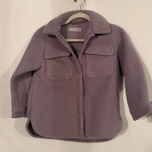 Zara Kids' LAINE Lavender Fleece Jacket Shacket | Size 8